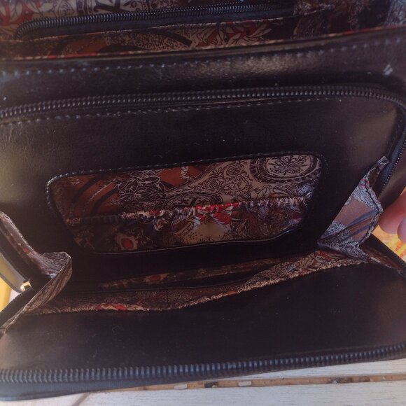 Donna Karan ; Belle Rose mini handbag, mini briefcase with cell phone holder - Picture 3 of 8